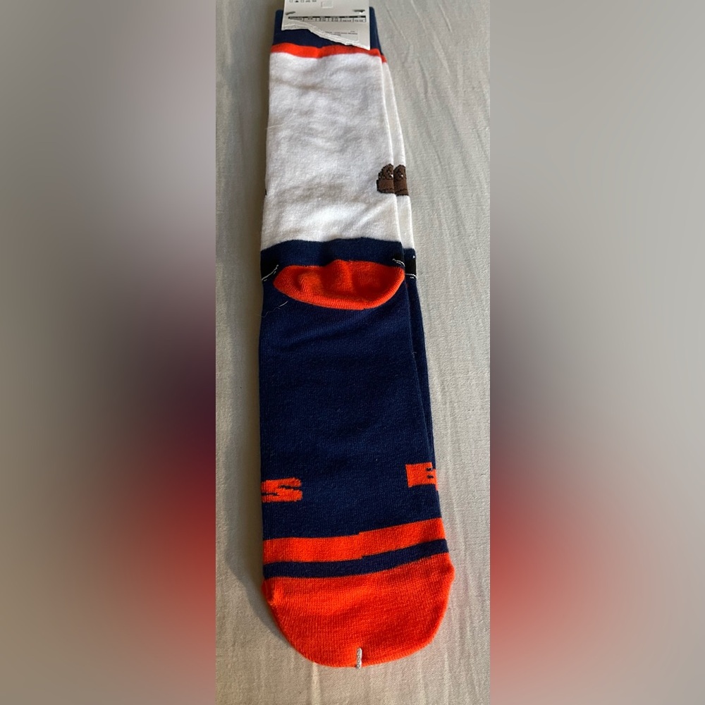 NFL Khalil Mack Bears Blue and Orange Socks - Picture 5 of 6